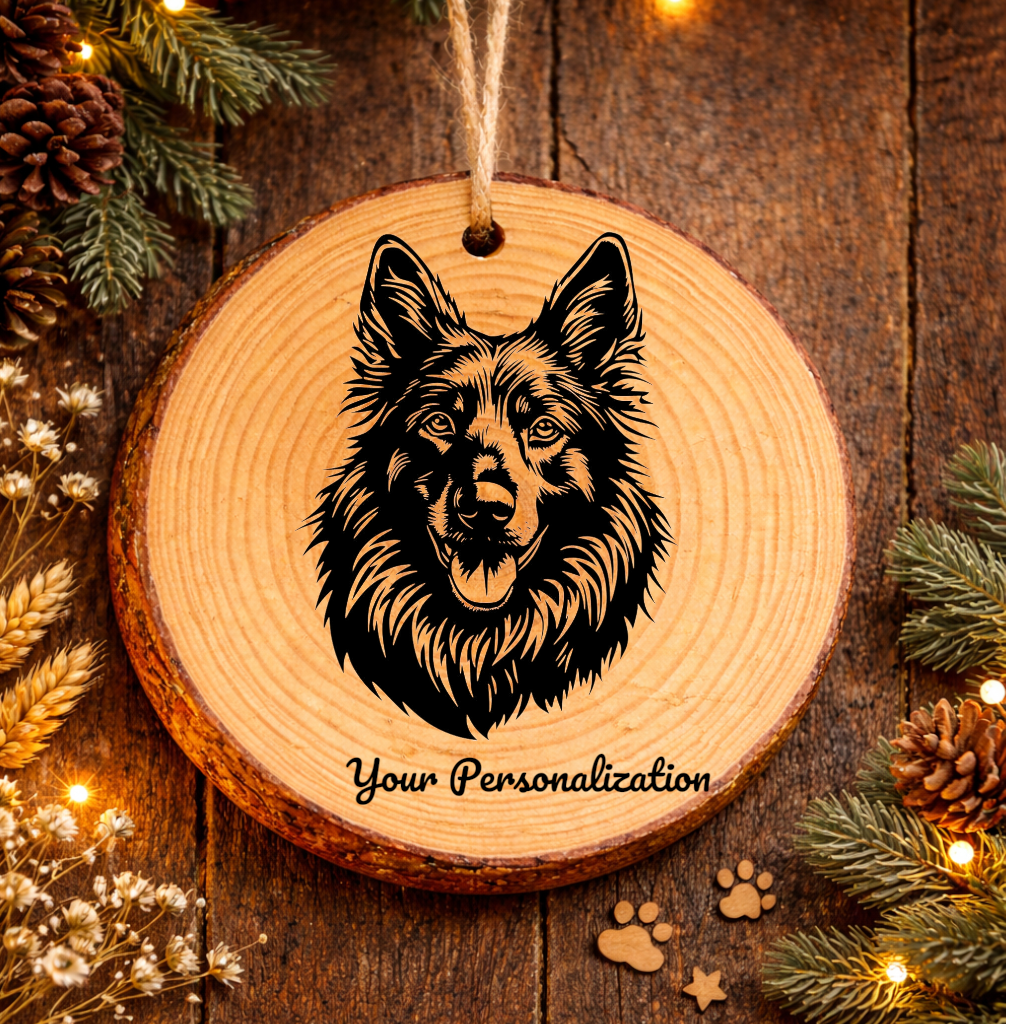 Belgian Sheepdog Dog Ornament – Rustic Wooden Keepsake