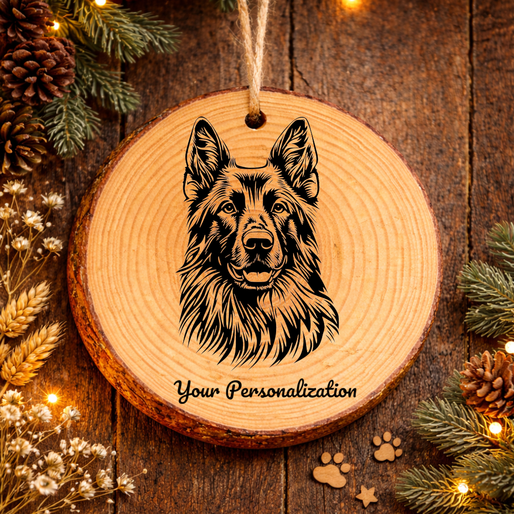 Belgian Tervuren Dog Ornament – Rustic Wooden Keepsake