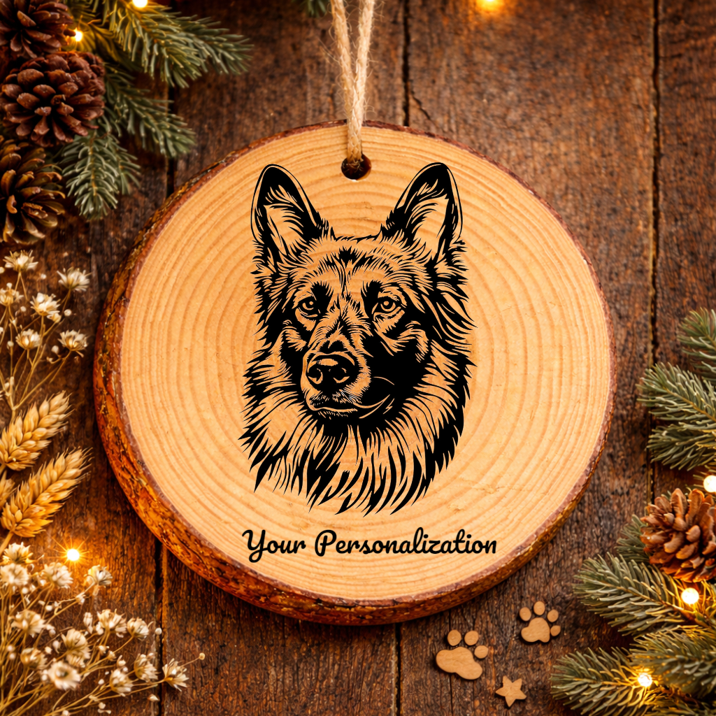 Belgian Tervuren Dog Ornament – Rustic Wooden Keepsake
