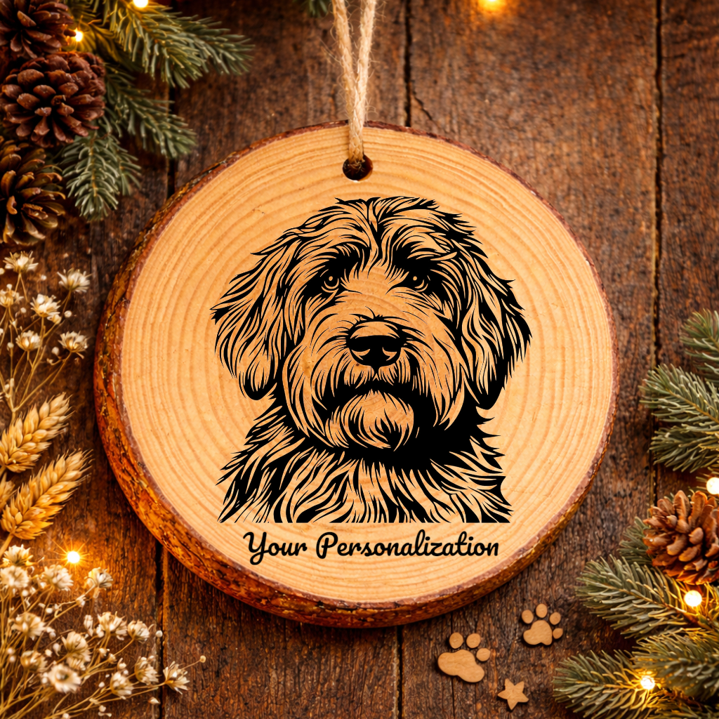 Bergamasco Dog Ornament – Rustic Wooden Keepsake