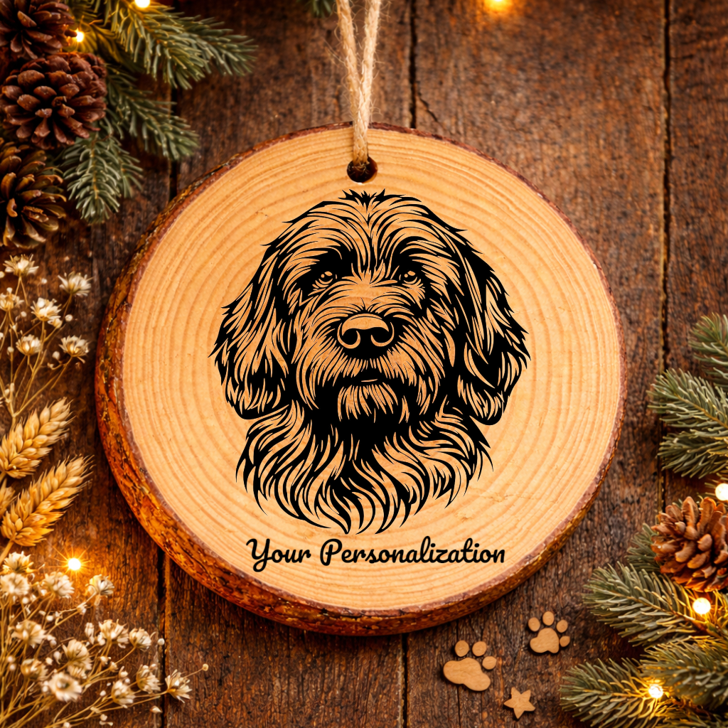 Bergamasco Dog Ornament – Rustic Wooden Keepsake