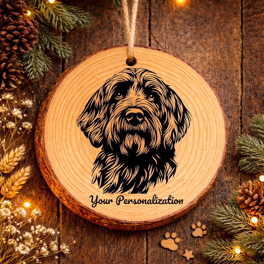 Bergamasco Dog Ornament – Rustic Wooden Keepsake