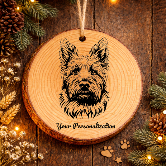 Berger Picard Dog Ornament – Rustic Wooden Keepsake