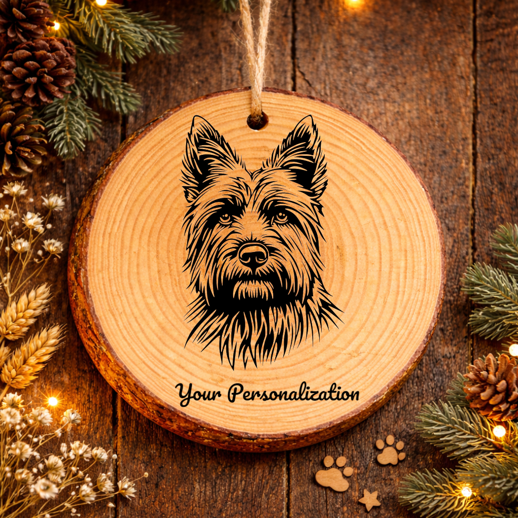 Berger Picard Dog Ornament – Rustic Wooden Keepsake