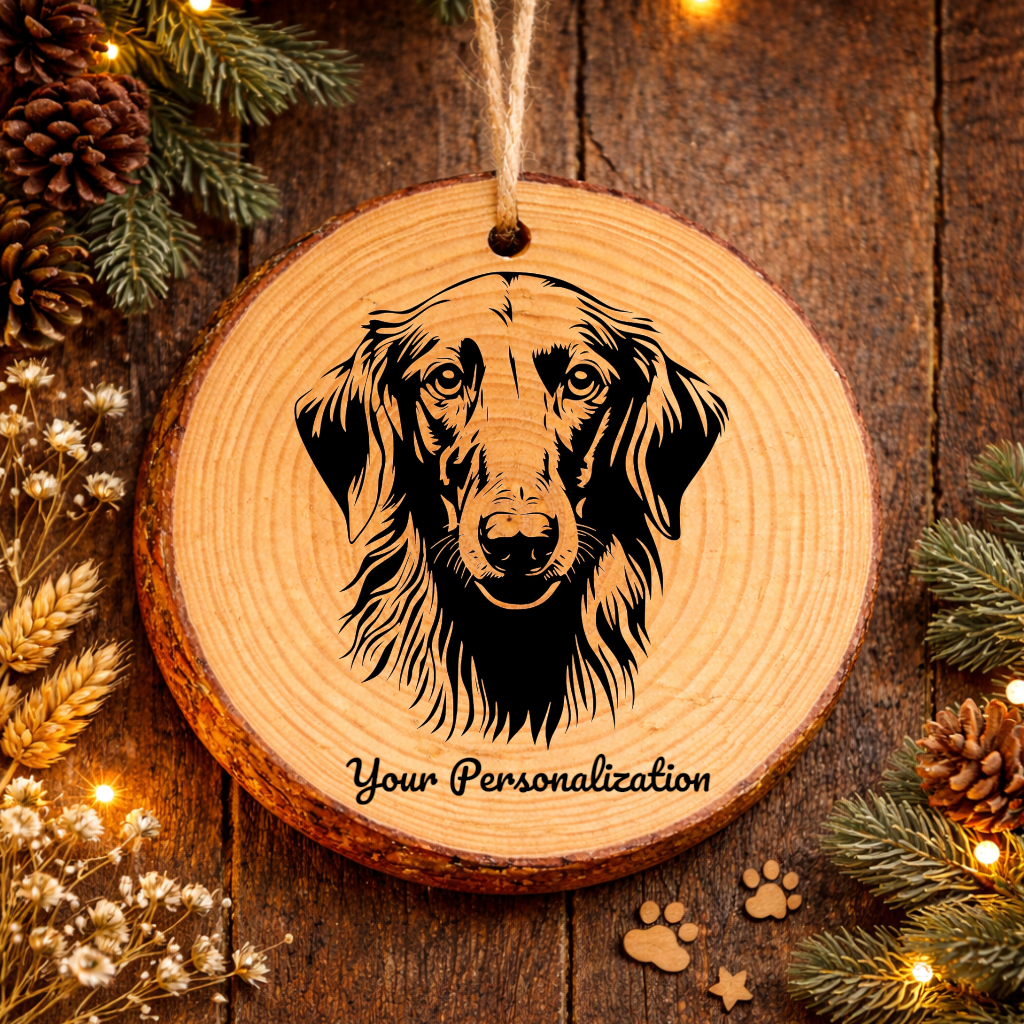 Borzoi Dog Ornament – Rustic Wooden Keepsake