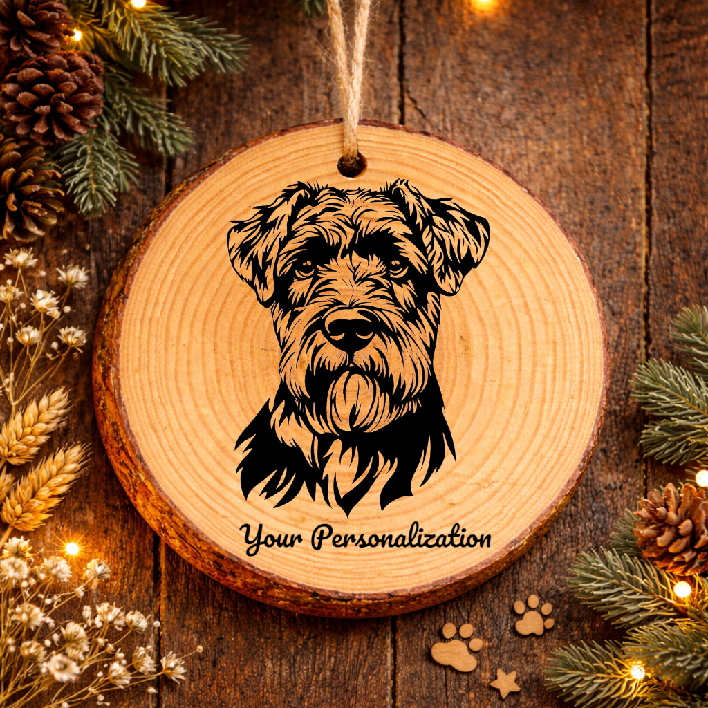 Bouvier des Flandres Dog Ornament – Rustic Wooden Keepsake