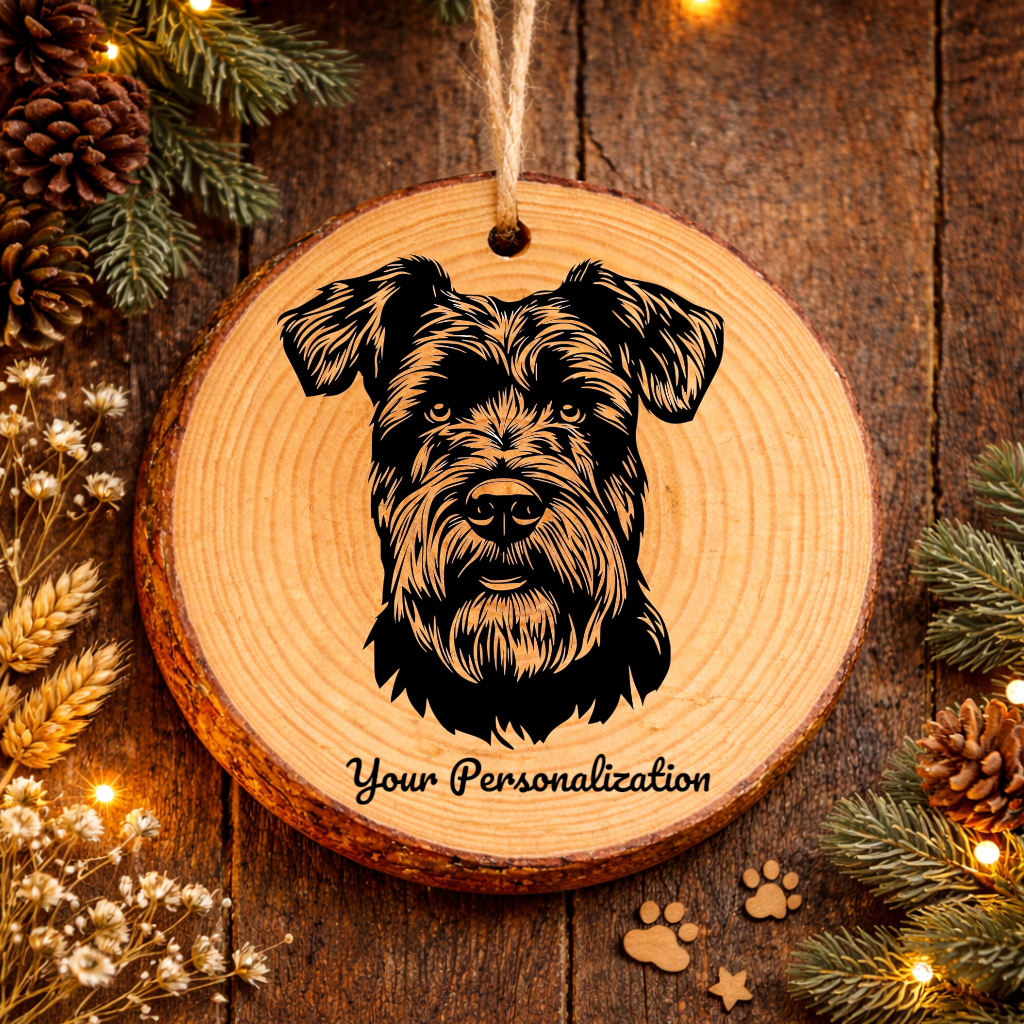Bouvier des Flandres Dog Ornament – Rustic Wooden Keepsake