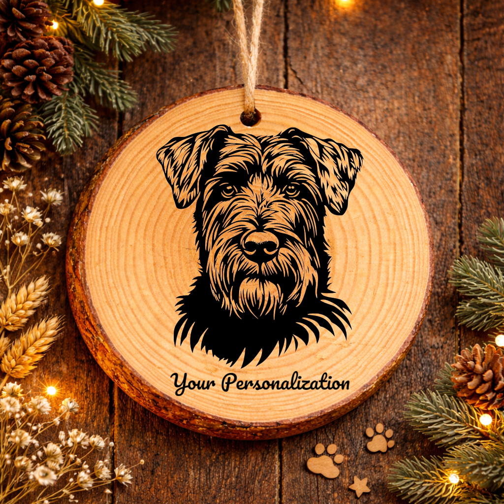 Bouvier des Flandres Dog Ornament – Rustic Wooden Keepsake