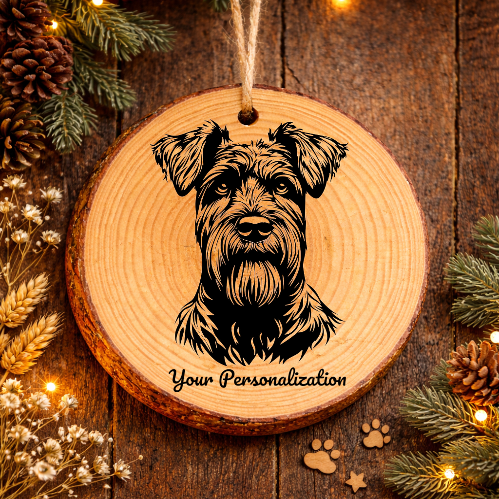 Bouvier des Flandres Dog Ornament – Rustic Wooden Keepsake
