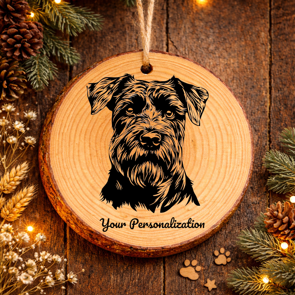Bouvier des Flandres Dog Ornament – Rustic Wooden Keepsake