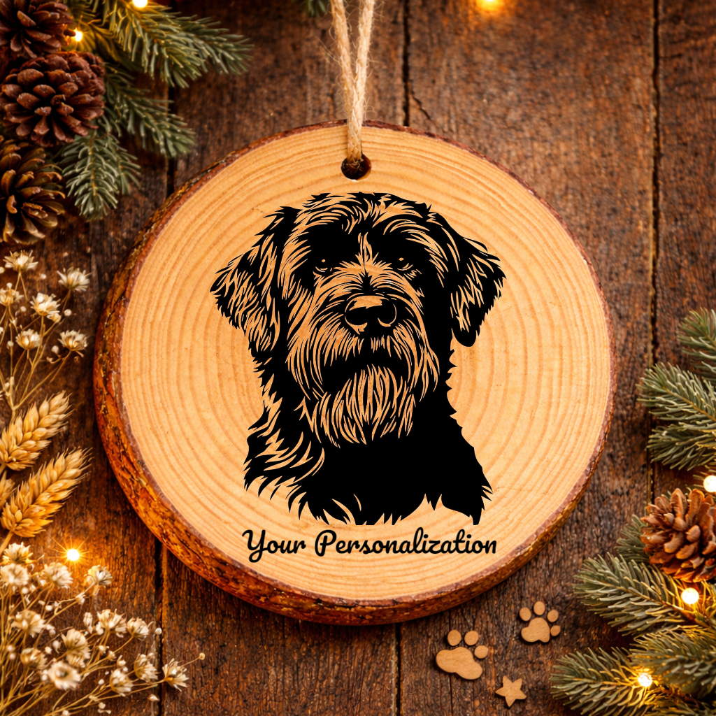 Bouvier des Flandres Dog Ornament – Rustic Wooden Keepsake