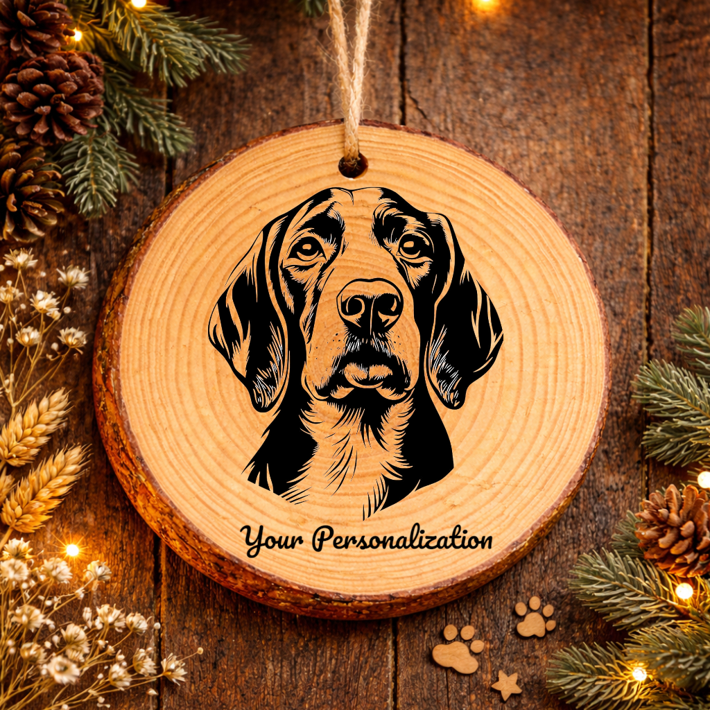 Bracco Italiano Dog Ornament – Rustic Wooden Keepsake