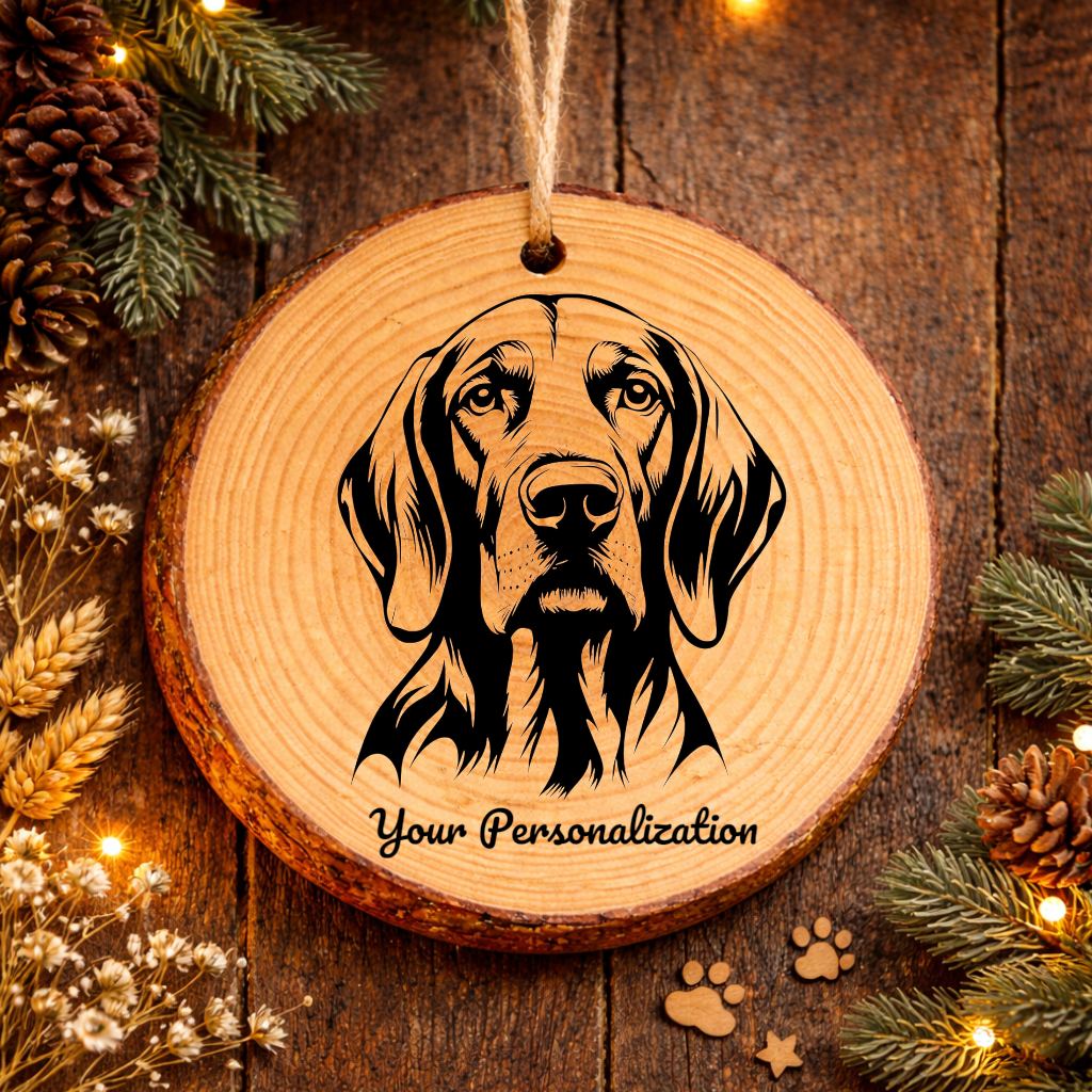 Bracco Italiano Dog Ornament – Rustic Wooden Keepsake