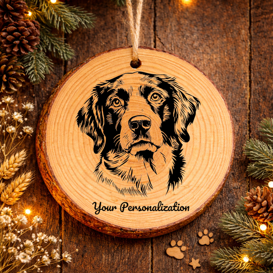 Brittany Dog Ornament – Rustic Wooden Keepsake