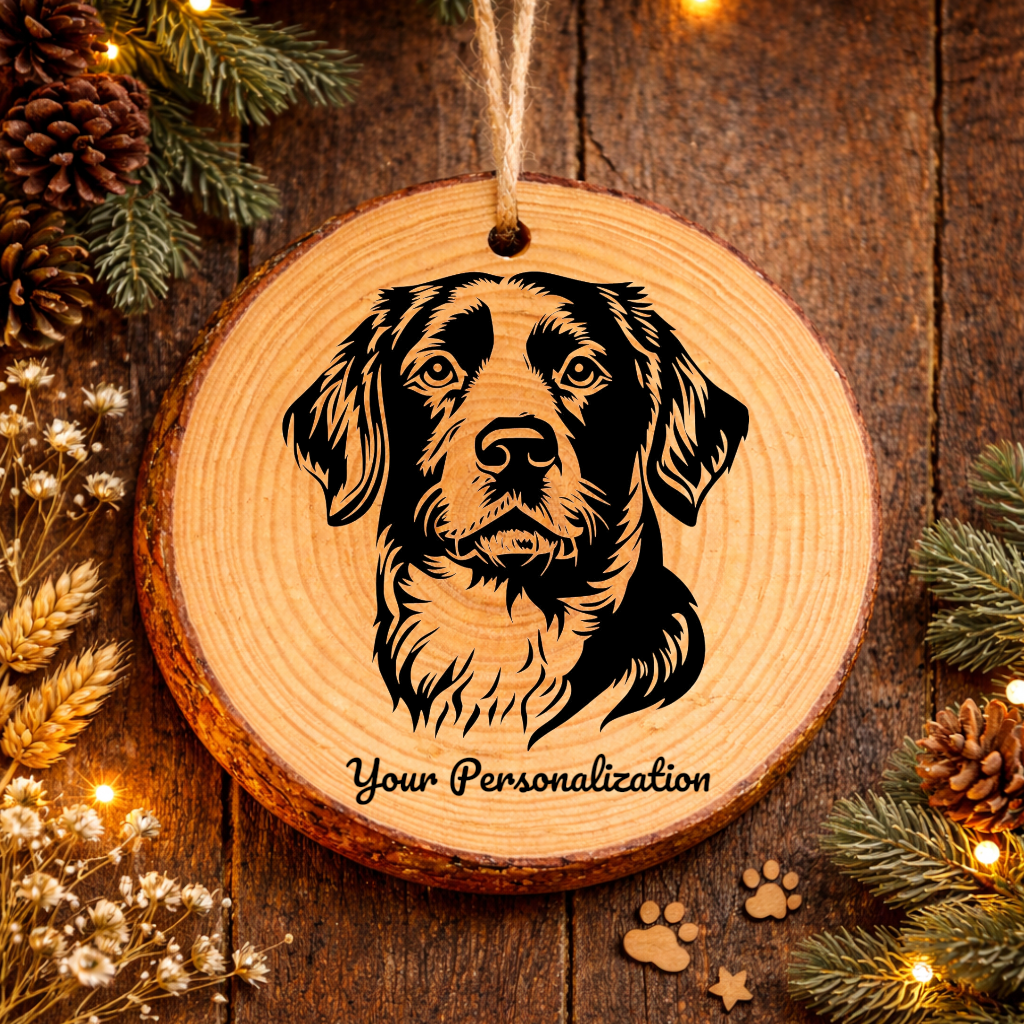 Brittany Dog Ornament – Rustic Wooden Keepsake