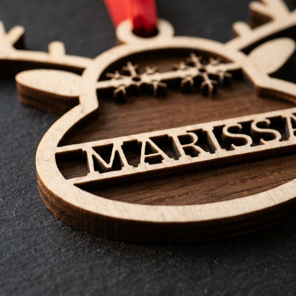 Personalized Reindeer Name Ornament