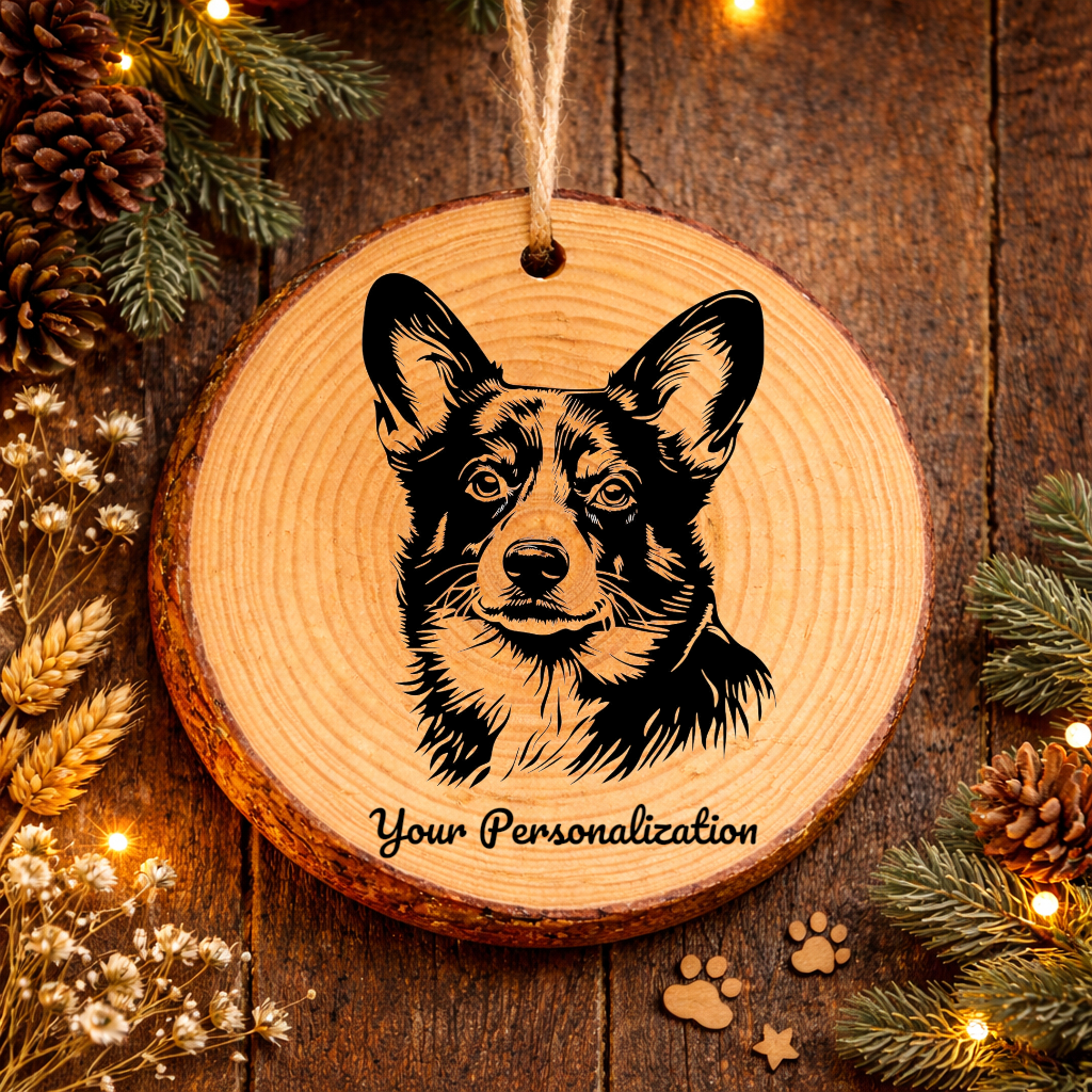 Canaan Dog Dog Ornament – Rustic Wooden Keepsake