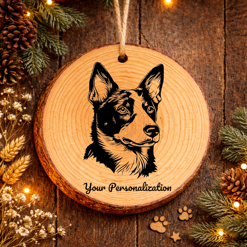 Canaan Dog Dog Ornament – Rustic Wooden Keepsake