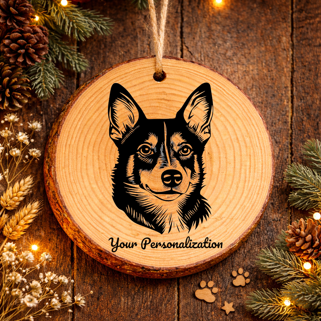 Canaan Dog Dog Ornament – Rustic Wooden Keepsake