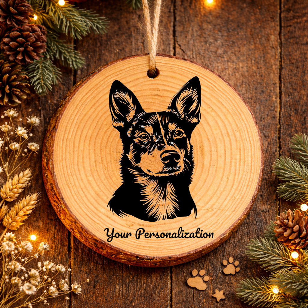 Canaan Dog Dog Ornament – Rustic Wooden Keepsake