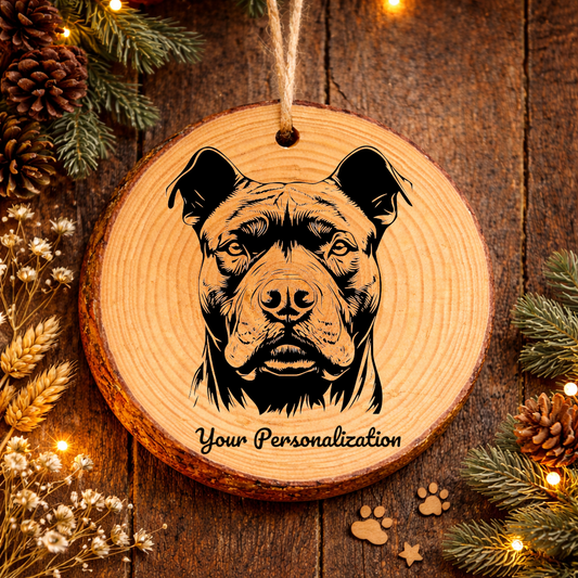 Cane Corso Dog Ornament – Rustic Wooden Keepsake