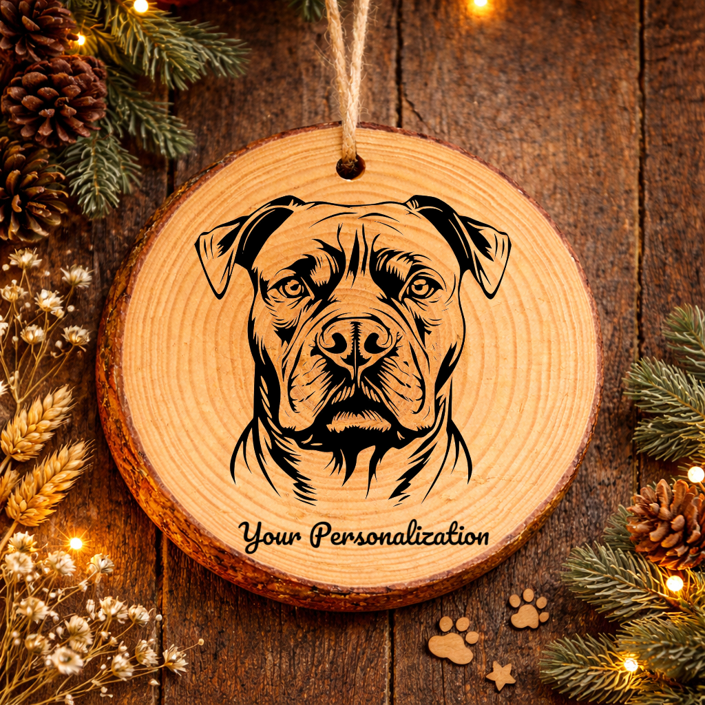 Cane Corso Dog Ornament – Rustic Wooden Keepsake