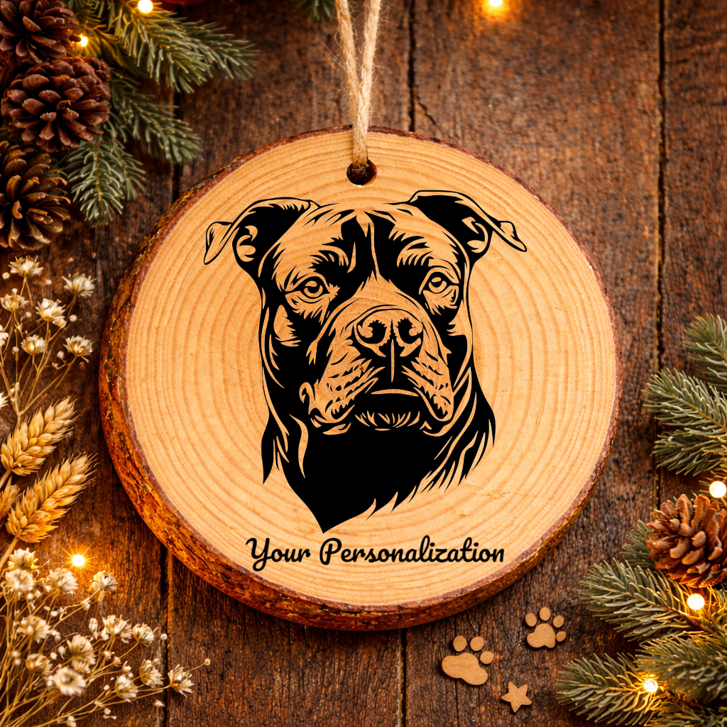 Cane Corso Dog Ornament – Rustic Wooden Keepsake