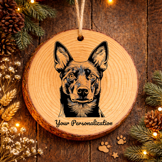 Carolina Dog Dog Ornament – Rustic Wooden Keepsake