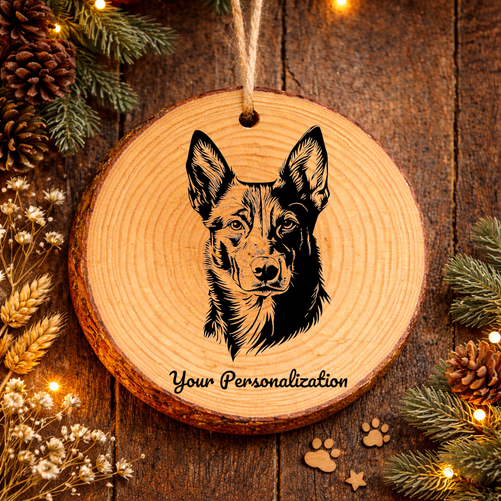 Carolina Dog Dog Ornament – Rustic Wooden Keepsake