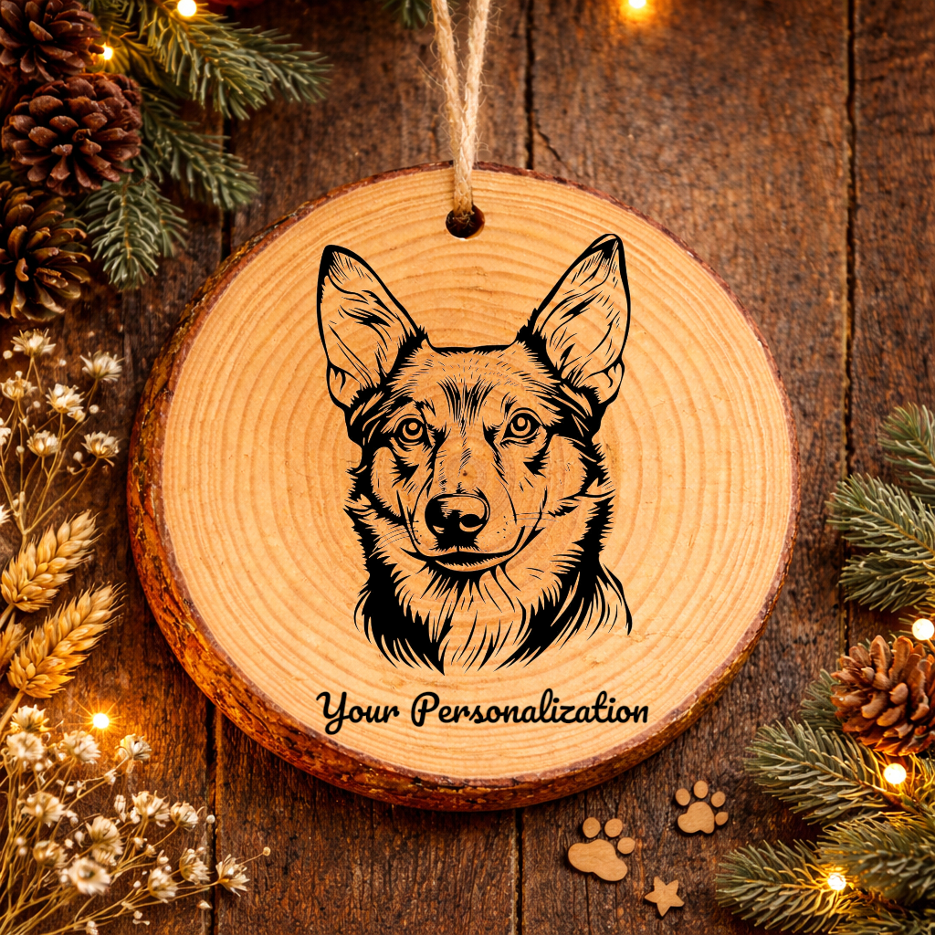 Carolina Dog Dog Ornament – Rustic Wooden Keepsake