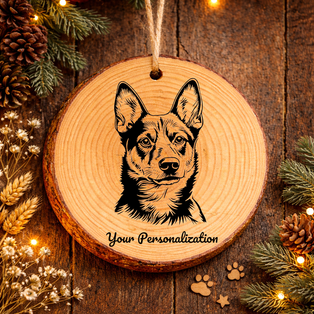Carolina Dog Dog Ornament – Rustic Wooden Keepsake