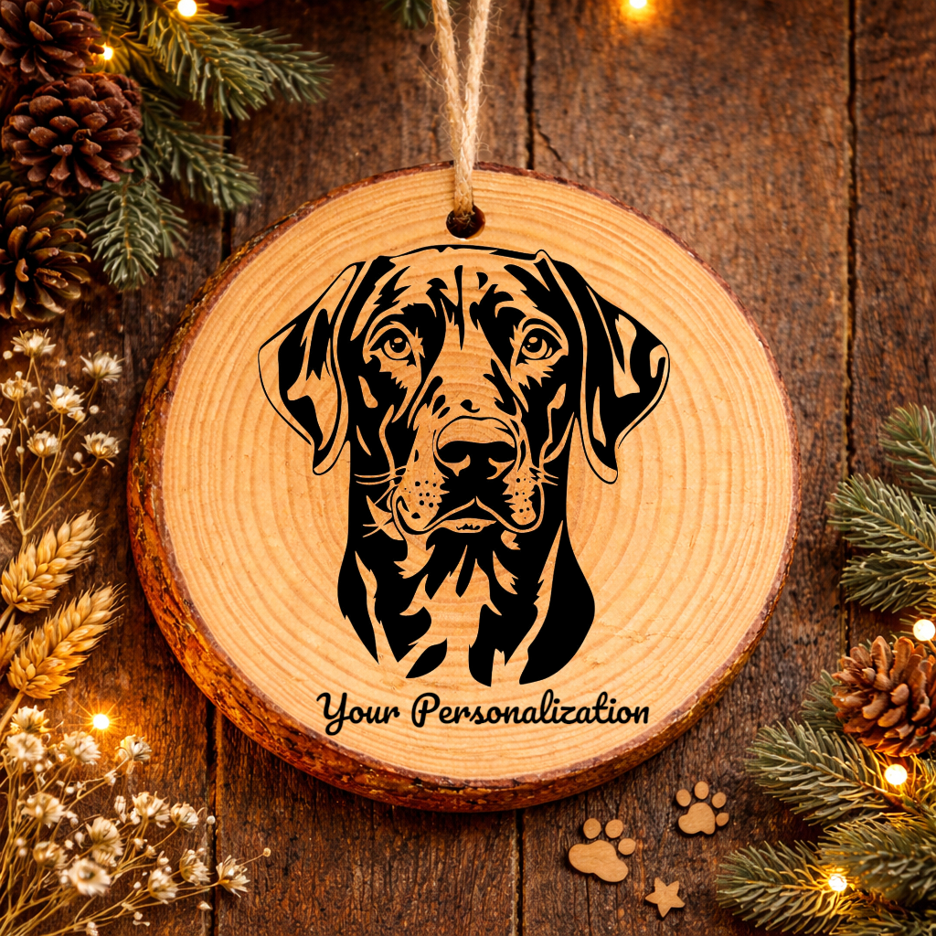 Catahoula Leopard Dog Dog Ornament – Rustic Wooden Keepsake