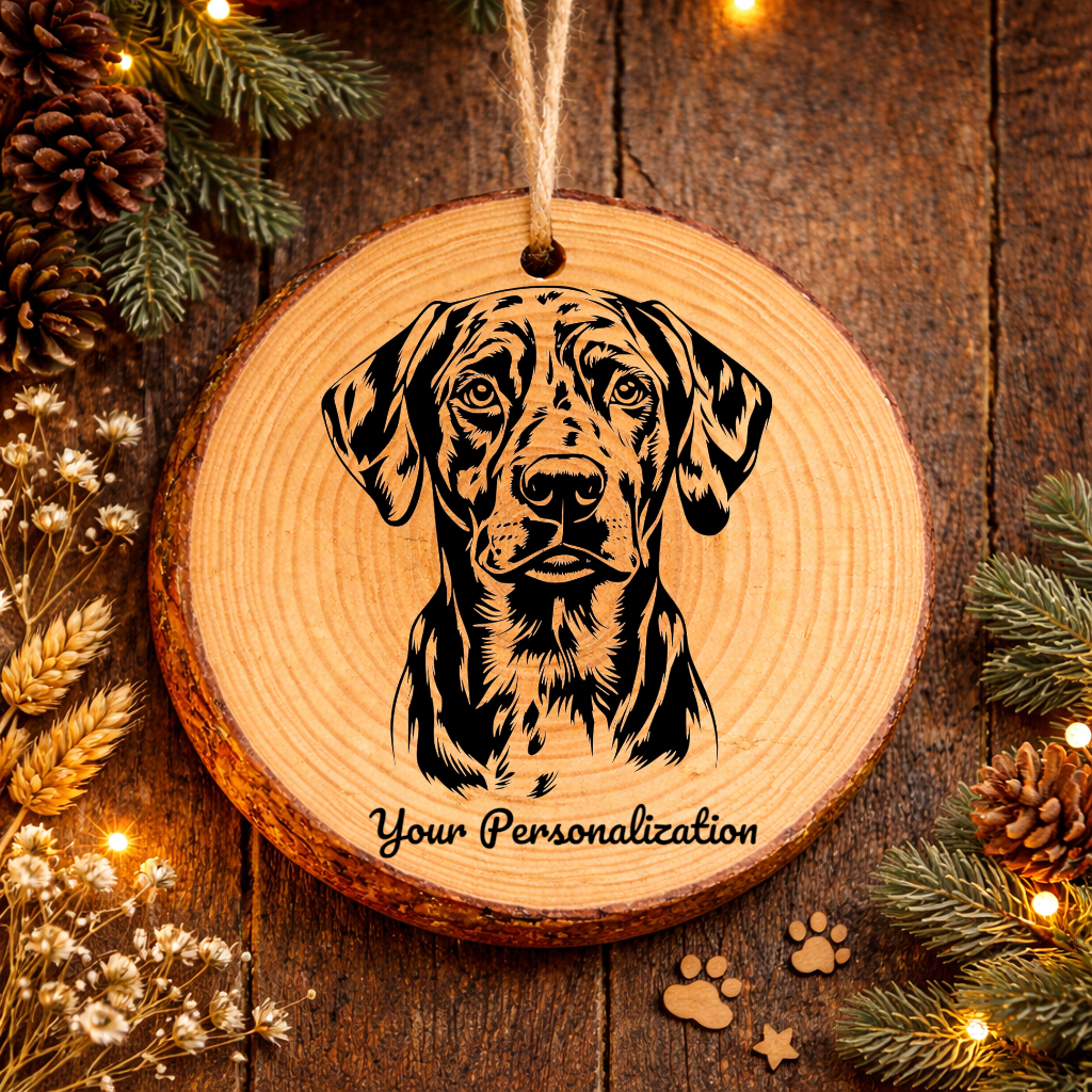 Catahoula Leopard Dog Dog Ornament – Rustic Wooden Keepsake