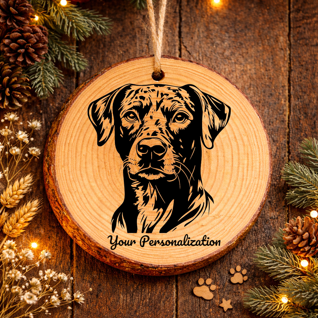 Catahoula Leopard Dog Dog Ornament – Rustic Wooden Keepsake