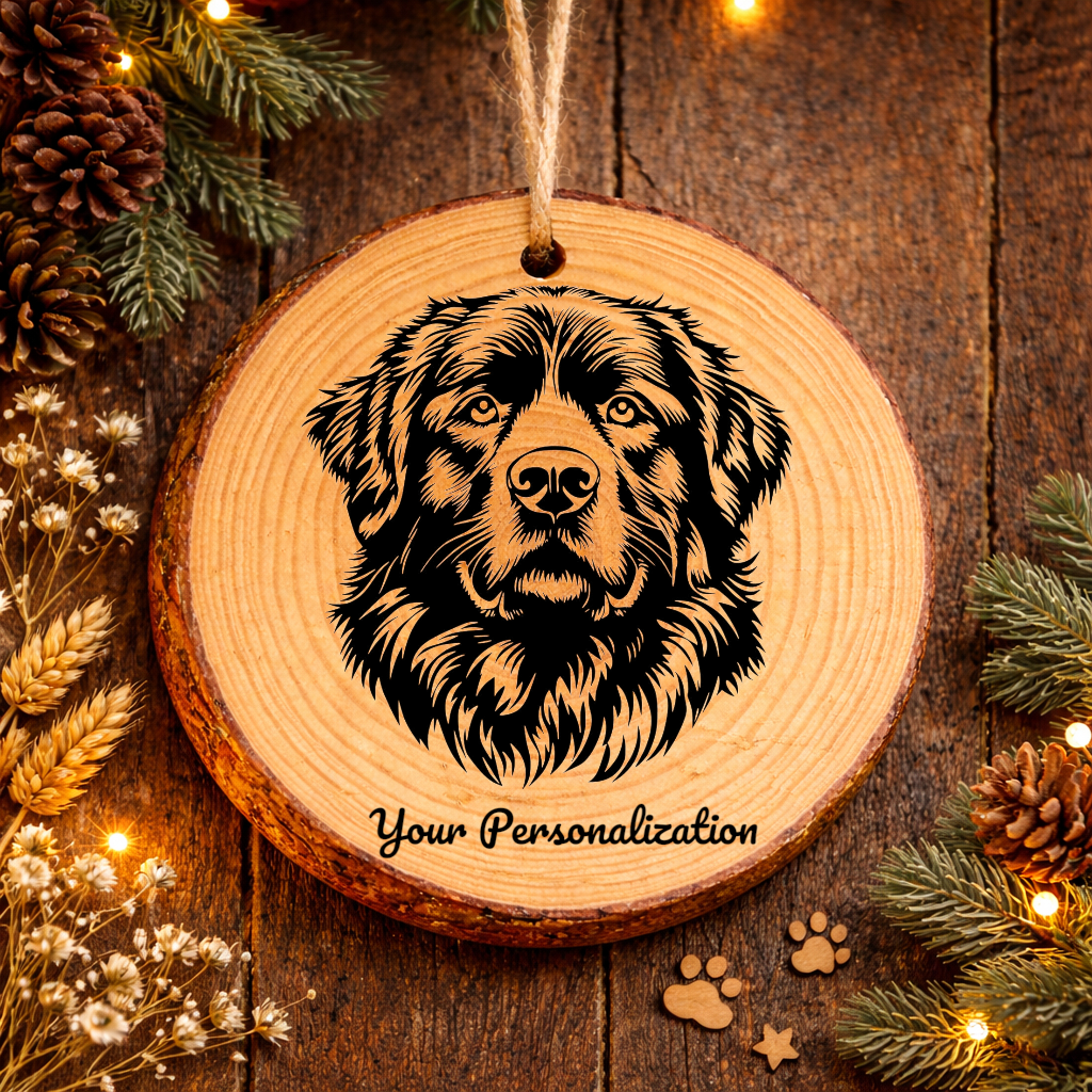 Caucasian Shepherd Dog Dog Ornament – Rustic Wooden Keepsake