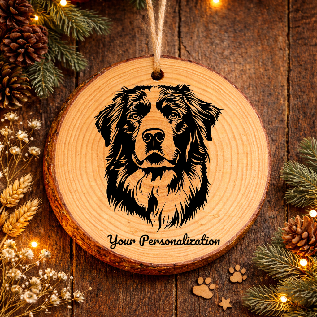 Caucasian Shepherd Dog Dog Ornament – Rustic Wooden Keepsake
