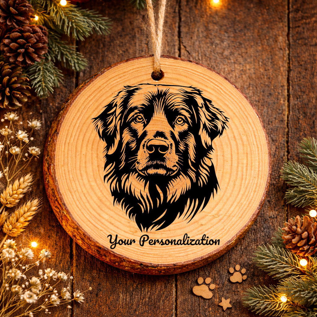 Caucasian Shepherd Dog Dog Ornament – Rustic Wooden Keepsake