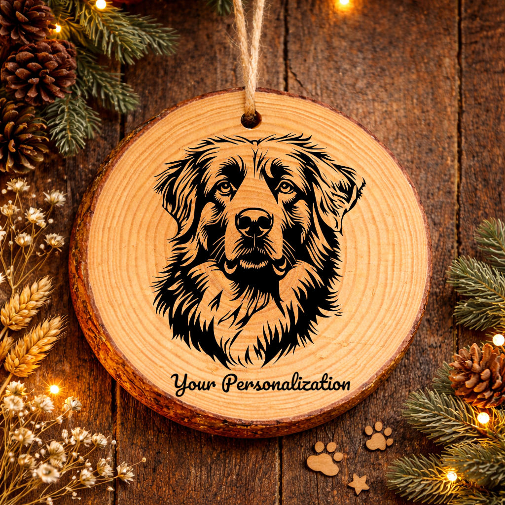 Caucasian Shepherd Dog Dog Ornament – Rustic Wooden Keepsake