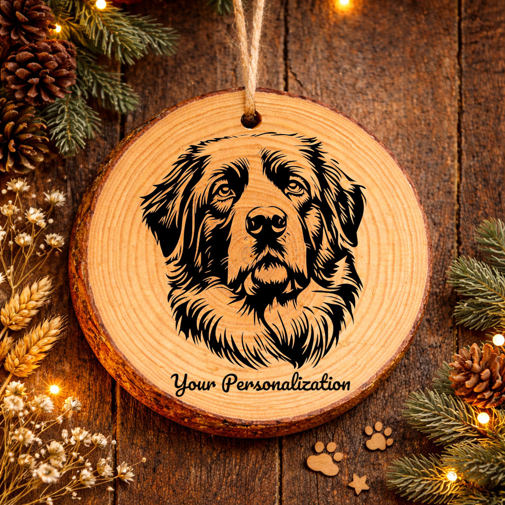 Caucasian Shepherd Dog Dog Ornament – Rustic Wooden Keepsake