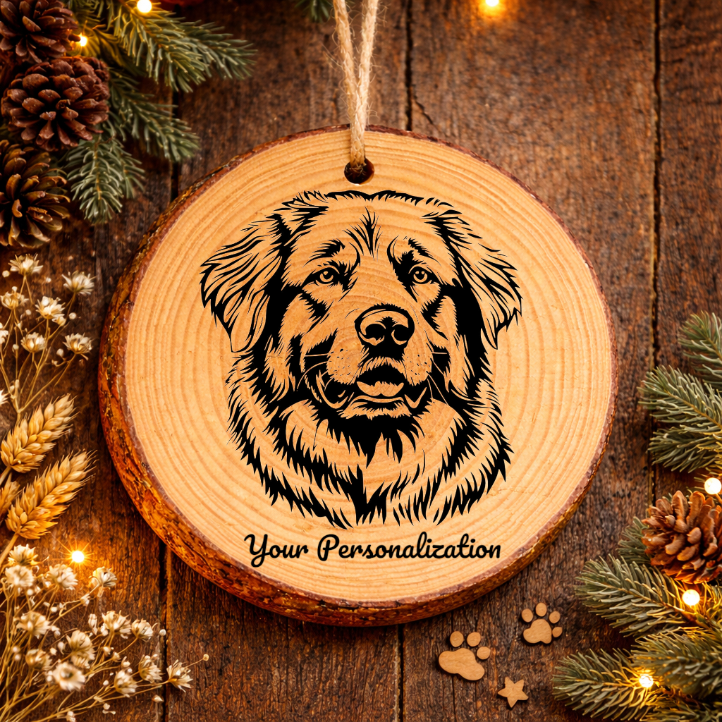 Caucasian Shepherd Dog Dog Ornament – Rustic Wooden Keepsake