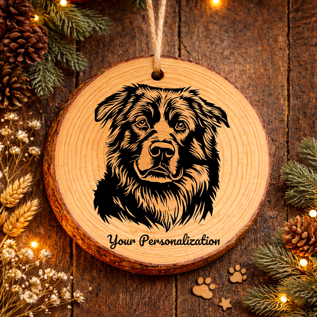Central Asian Shepherd Dog Dog Ornament – Rustic Wooden Keepsake