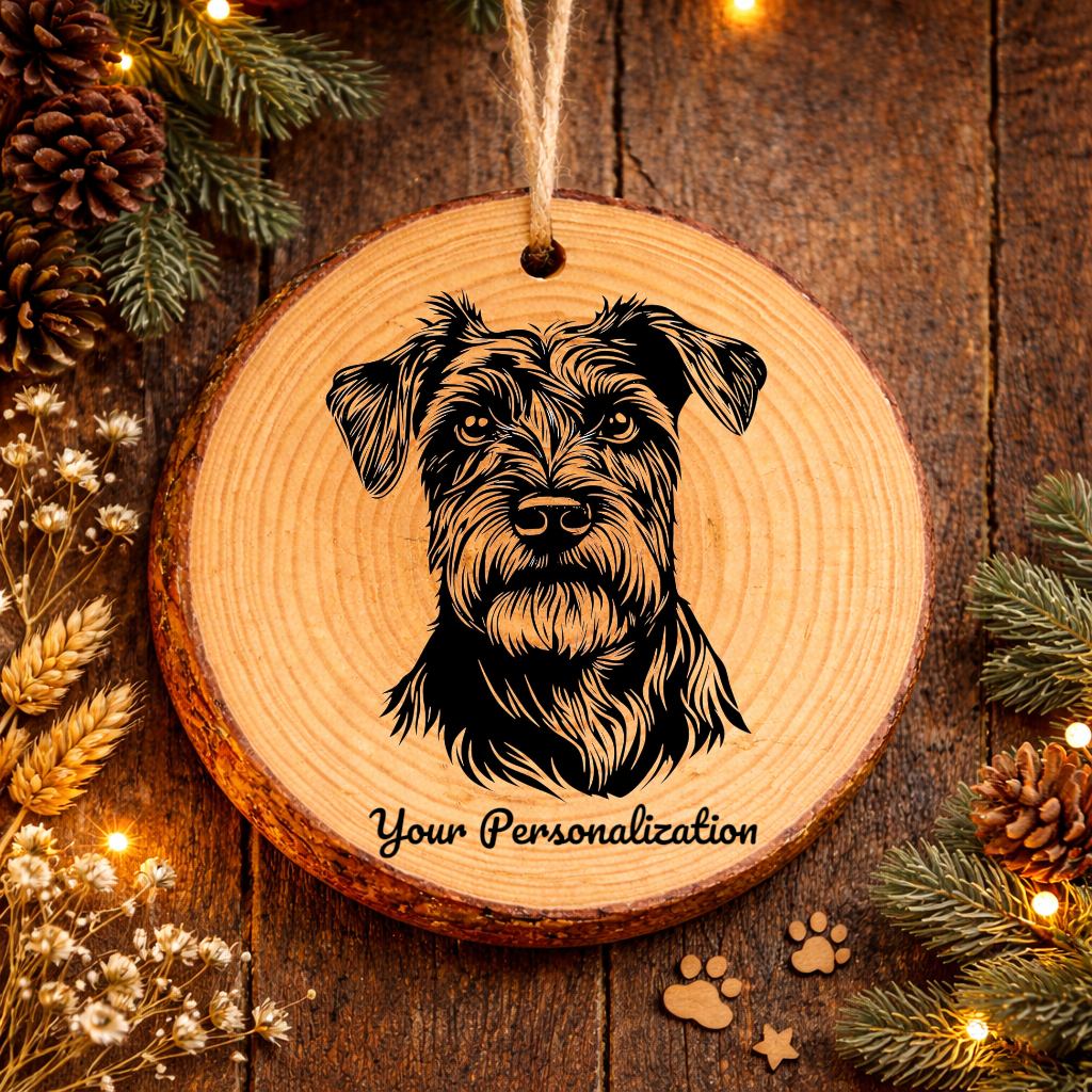 Cesky Terrier Dog Ornament – Rustic Wooden Keepsake