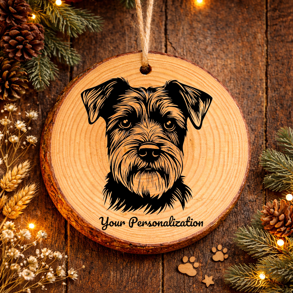 Cesky Terrier Dog Ornament – Rustic Wooden Keepsake