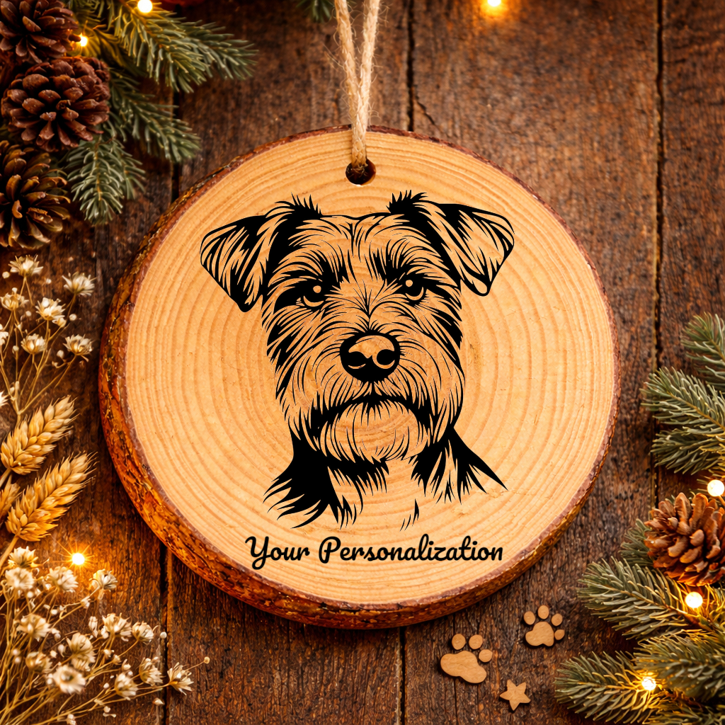 Cesky Terrier Dog Ornament – Rustic Wooden Keepsake
