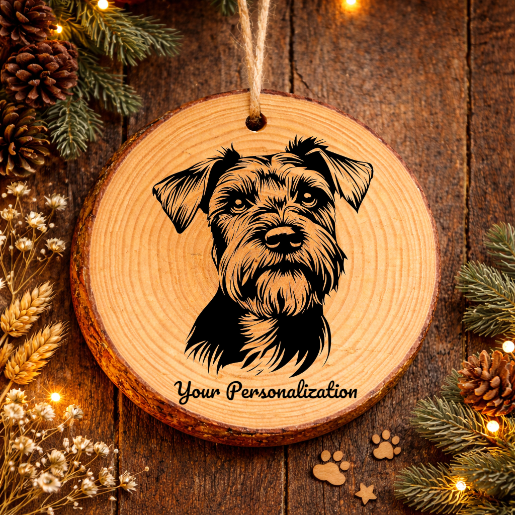 Cesky Terrier Dog Ornament – Rustic Wooden Keepsake