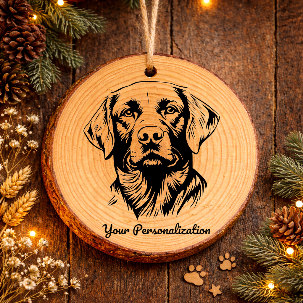 Chesapeake Bay Retriever Dog Ornament – Rustic Wooden Keepsake