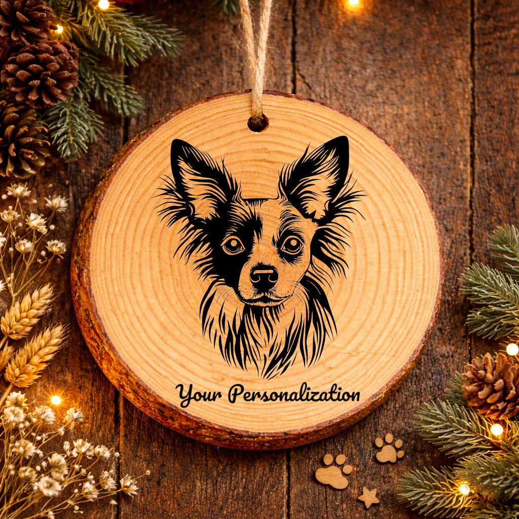 Chinese Crested Dog Ornament – Rustic Wooden Keepsake