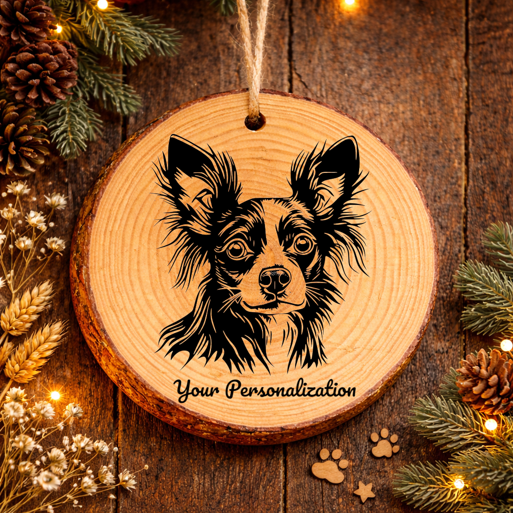 Chinese Crested Dog Ornament – Rustic Wooden Keepsake