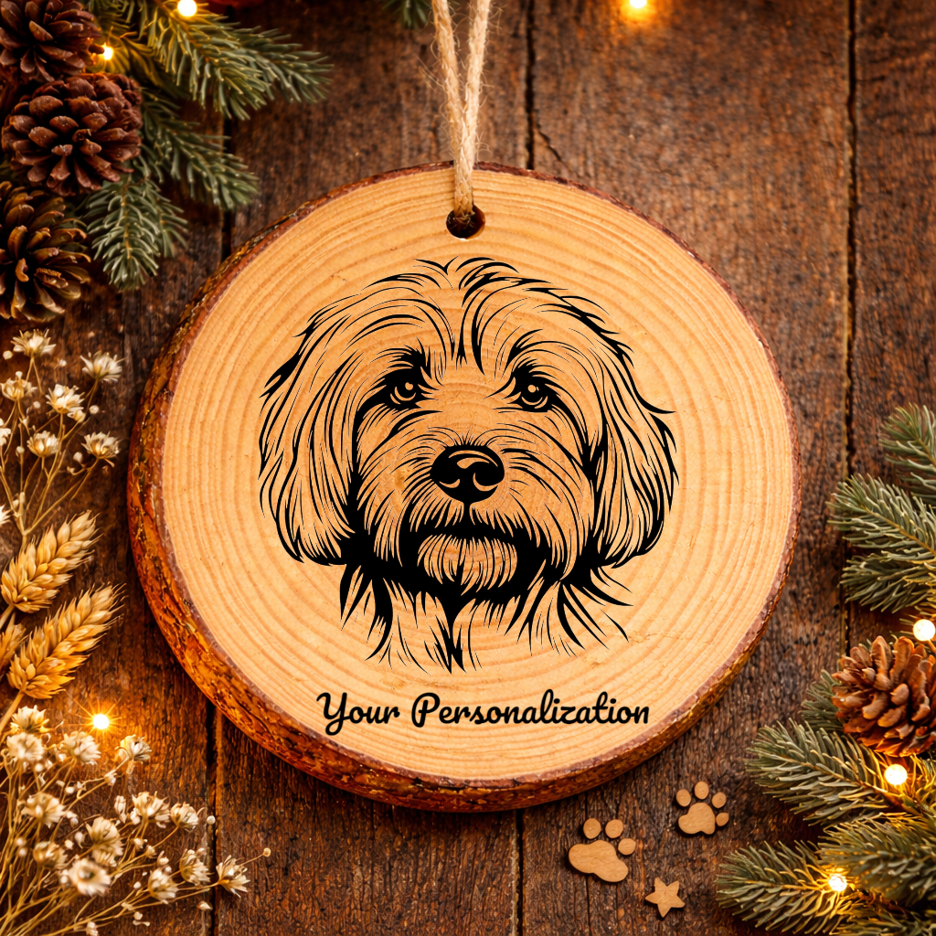 Coton de Tulear Dog Ornament – Rustic Wooden Keepsake