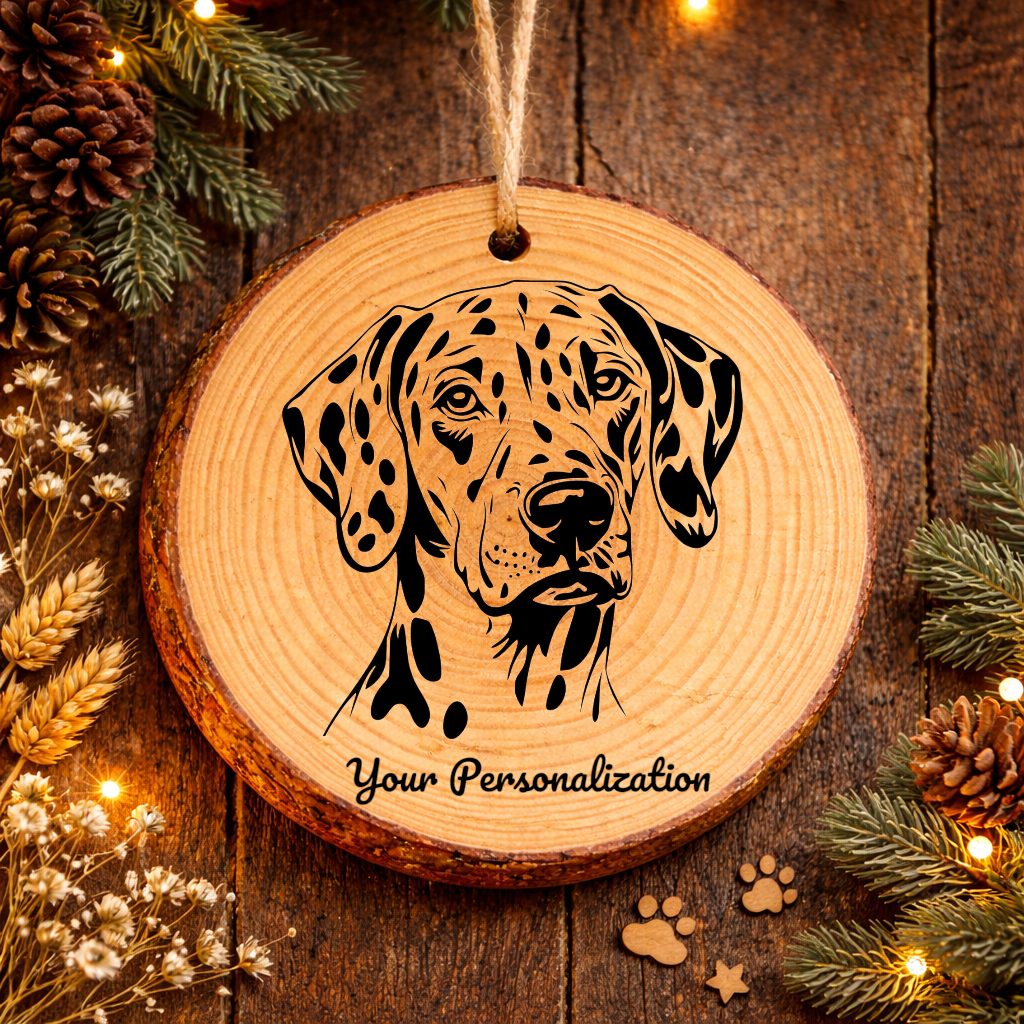 Dalmatian Dog Ornament – Rustic Wooden Keepsake